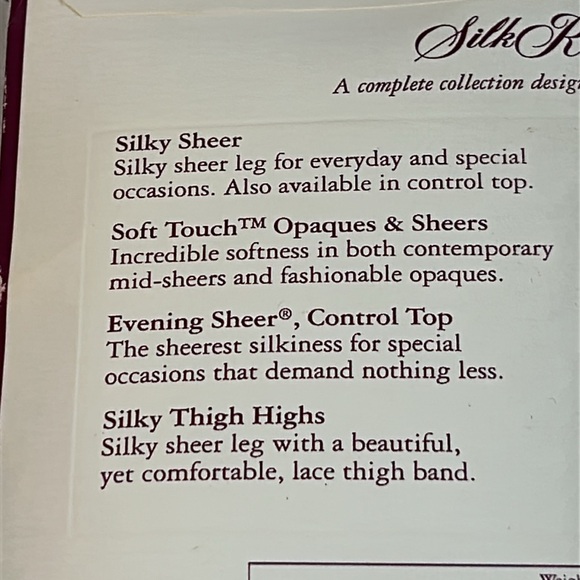 Hanes Silk Reflections Womens Silky Sheer Control Top Pantyhose Size CD - Picture 4 of 6